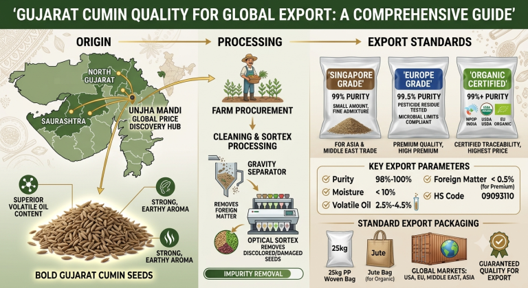 Gujarat cumin quality for export